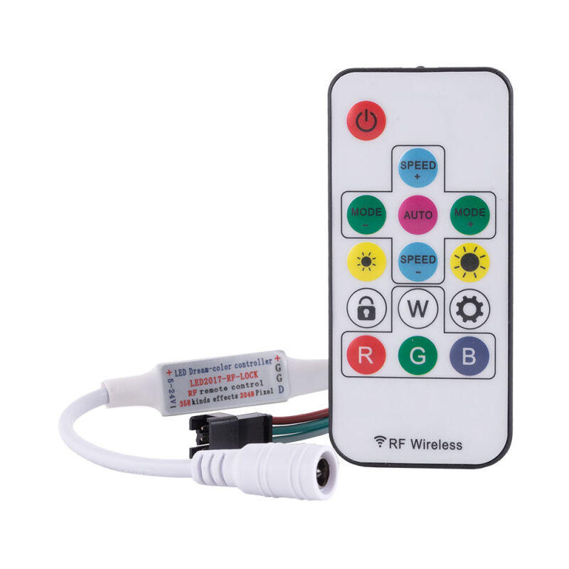 

Controlador Tira Digital 12VDC Chasing Mágica Mando a Distancia (CA-CM-MD)