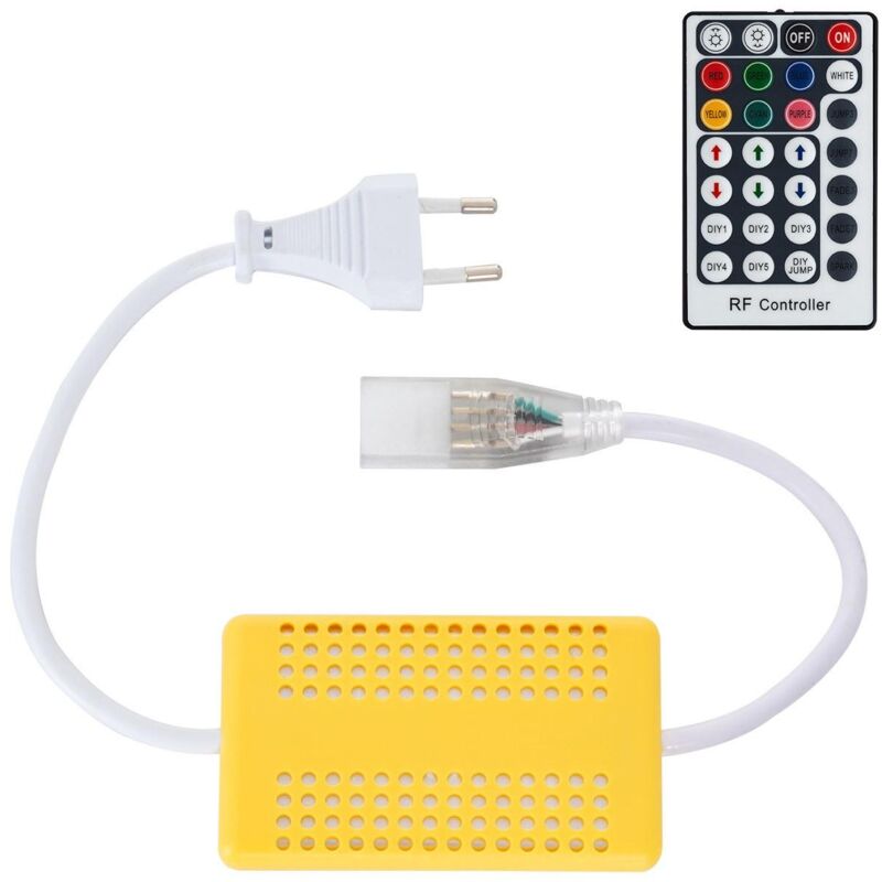 

Controlador Tira LED RGB 220V AC Control Remoto RF 28 Botones