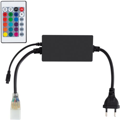Controlador Tira LED RGB 220V UltraPower, Control Remoto IR 24 Botones