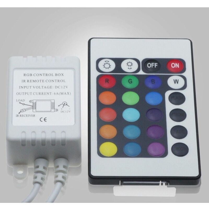 

Controlador Tira LED RGB, Dimmer por Control Remoto IR 24 Botones