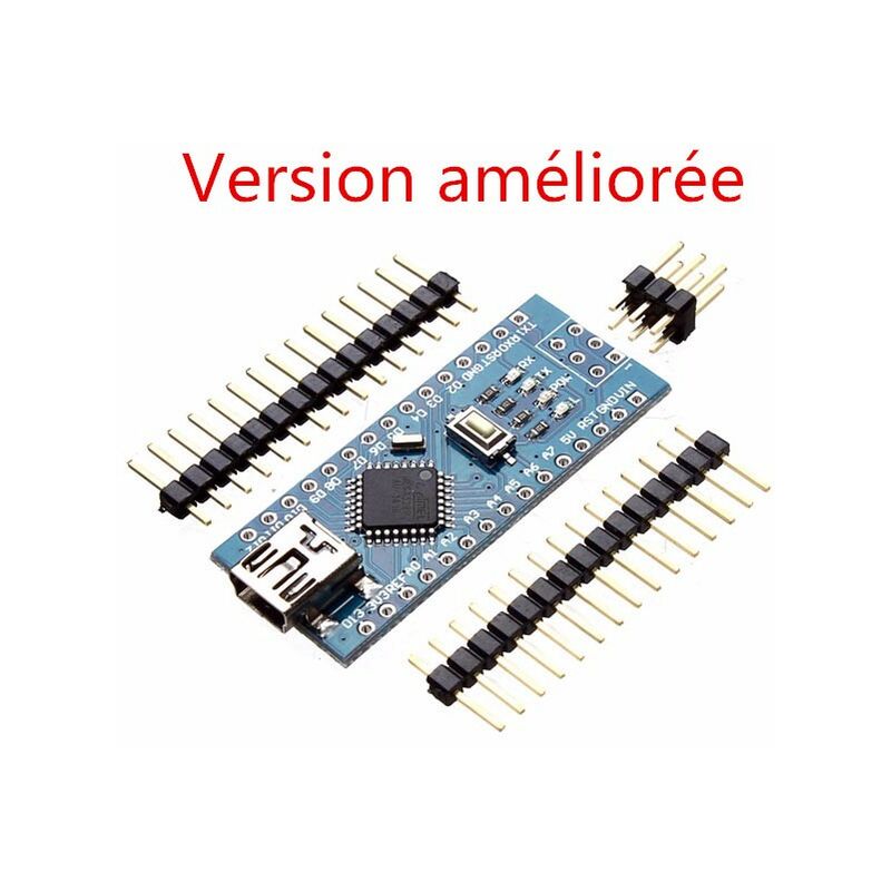 

Controlador Versión mejorada Módulo Placa Fuente de alimentación Compatible Arduino nano V3.0 ATMEGA328P