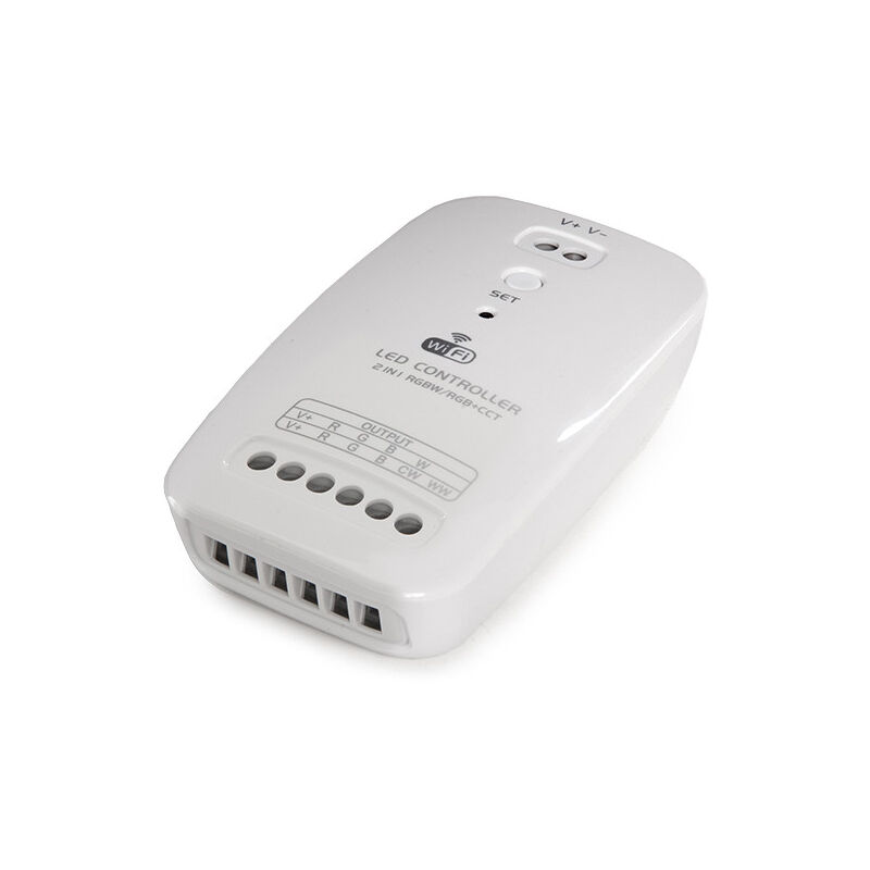 

Controlador Wifi Tira LED -Dos En Uno - RGBw/Rgb-Cct - Compatible Alexa (CA-CWFI-RGBW_RGBCCT)