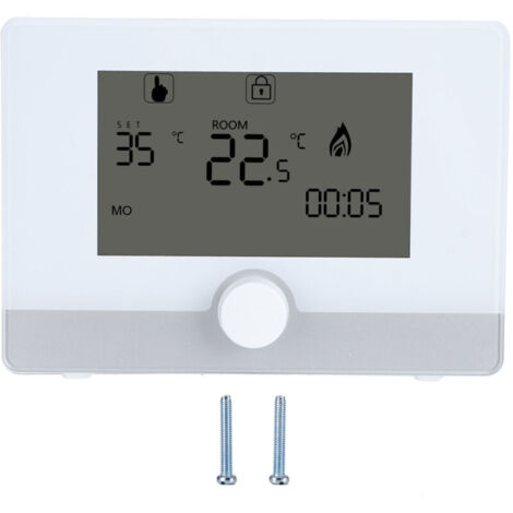 Contrôle de température de thermostat programmable pour le système de chauffage de chaudière suspendu mural noir