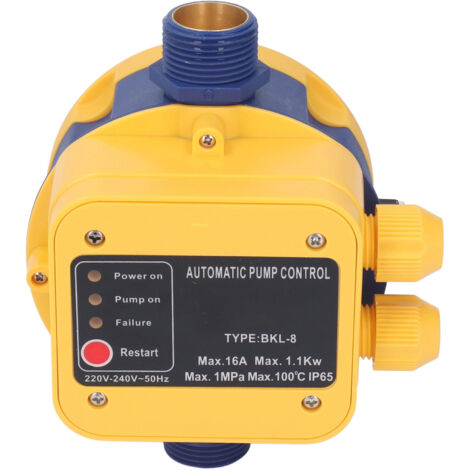 Contrôleur automatique de pompe à eau, pressostat électronique 145PSI, Protection réglable contre les pénuries, 1,5bar-3,0bar 220V-240V