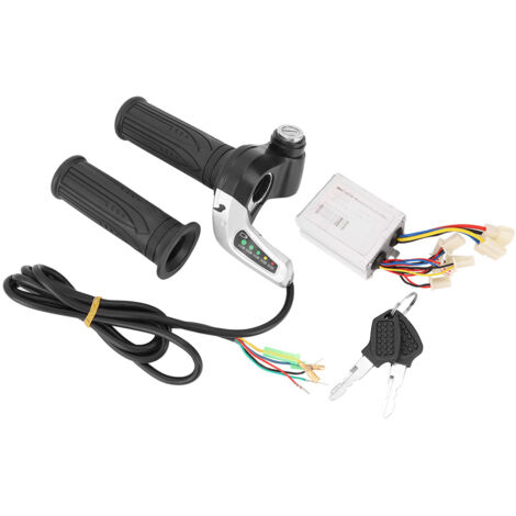Contrôleur balayé de Scooter,kit de contrôleur de Vitesse balayé par Moteur électrique de vélo de 48V 500W LED avec la poignée de Papillon de Serrure