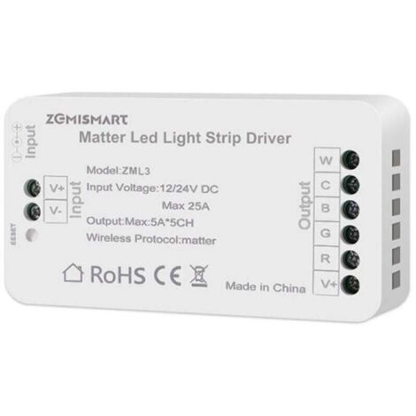 Contrôleur de Bande Lumineuse LED Wifi Matter RGBCW Bixb//pour Home/pour Prise en Charge Du Contrôle