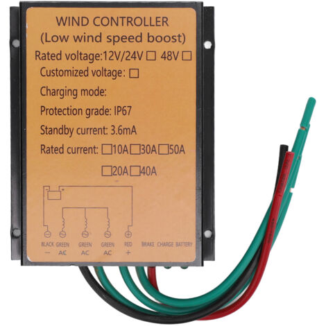 Contrôleur de Charge d'éolienne 400W 12V 24V IP67, générateur MPPT résistant à l'eau pour la maison