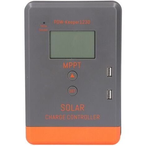 Contrôleur de charge MPPT, Contrôleur de charge solaire à écran LCD 30A 12V 24V avec rétro-éclairage, protection multiple, décharge PV 8-32V Chargeur de panneau solaire
