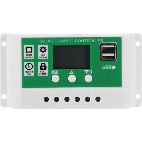 Contrôleur de Charge Solaire à écran LCD, Régulateur de Panneau Solaire Réglable 50A, Accessoire de Régulateur de Charge 12V 24V MPPT