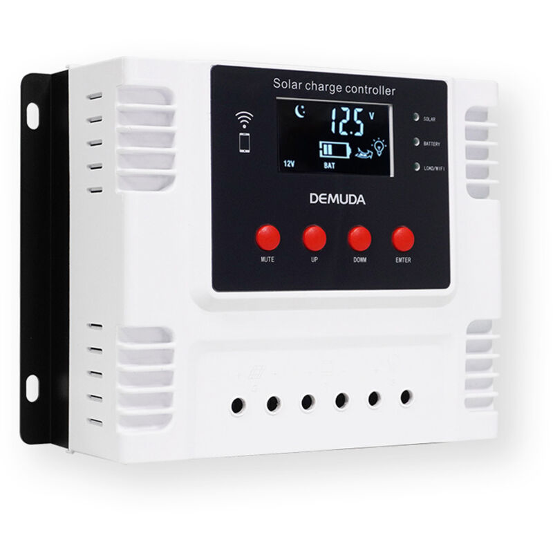 Contrôleur de charge solaire intelligent PWM Contrôle par application mobile Dispositif de surveillance des données en temps réel Affichage LED