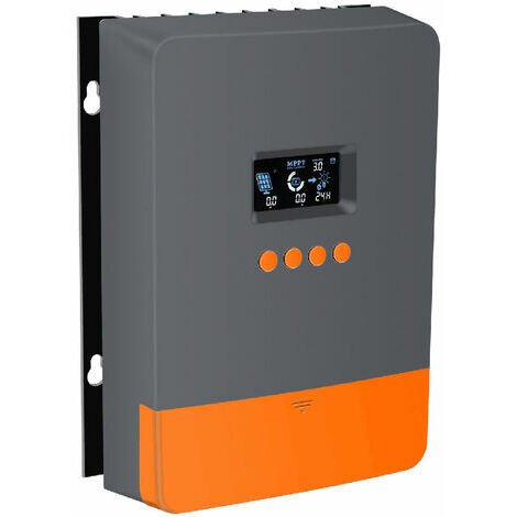 Contrôleur de chargeur solaire MPPT 60A 4 étapes 12/24/36/48V détection automatique écran LCD avec régulateur de lumière noire