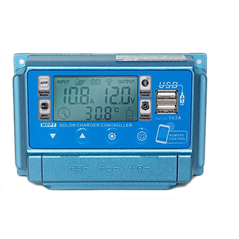 Lifcausal - Contrôleur de chargeur solaire WiFi + bt 60A Contrôleurs mppt de charge 12V / 24V / 36V / 48V / 60V Affichage lcd Contrôleur de sortie