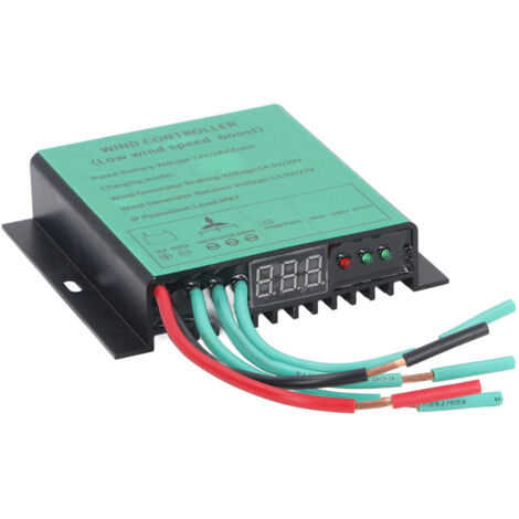 Contrôleur de D'éolienne MPPT avec Indicateur LED Clair 100W-600W 12V 24V IP67 étanche pour les Amateurs D'éoliennes