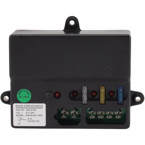 Contrôleur de Groupe Électrogène Multifonction Interface Moteur Module 258 9754 258 9755 MK3 24V avec Distance de Fixation 147mm et Indicateurs LED