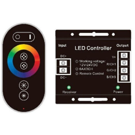 Contrôleur De Led Rgb Avec Télécommande Tactile Unité De Contrôle De Bande De Led 12v