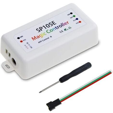 Contrôleur de lumière LED sans fil Bluetooth Magic Dream couleur iOS Android DC5 V  24 V Idéal pour WS2811 WS2812B WS2801 SK6812 adressable LED bande Pixel Module