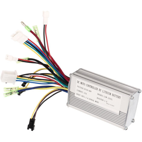 Contrôleur de Moteur 36V 48V 17A pour Vélo Électrique avec Batterie Lithium et Câblage
