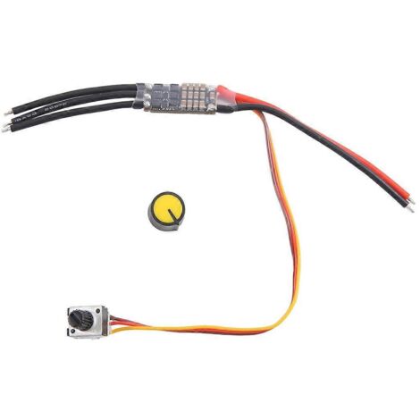 Contrôleur de moteur triphasé sans balais 7-26 V CC avec potentiomètre (20 A)