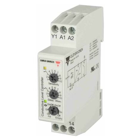 Contrôleur de niveau Carlo Gavazzi CLD1EA1CM24 1 entrée entrées, Rail DIN, 24 V ( Prix pour 1 )