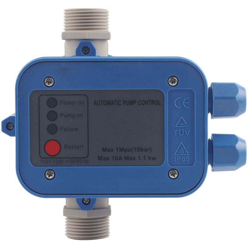 Sjlerst - Contrôleur de pompe à eau IP65 étanche coque abs haute dureté interrupteur de contrôle de pression intelligent 110-120 v (0,75 kw)