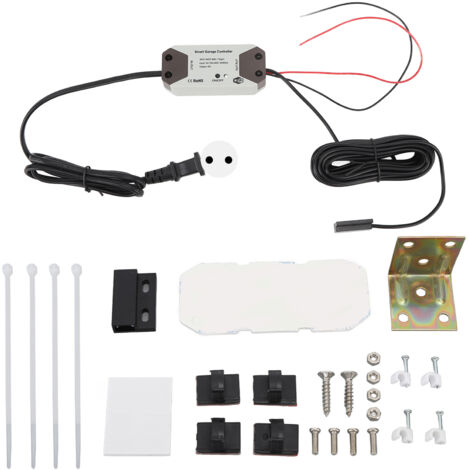 Contrôleur de Porte de Garage Intelligente 100‑240V, Contrôle par App Smartphone, Ouverture à Distance WiFi, Prise UE pour Maison