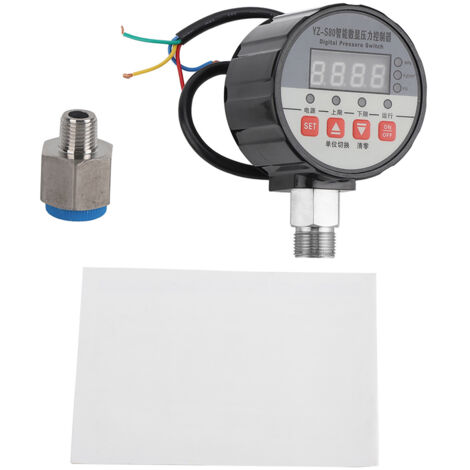 Contrôleur de pression numérique pour pompe à eau et compresseur d'air - 220V, 0-2 MPa, précision 0.5% FS