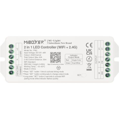 Contrôleur de ruban LED 2 en 1 - Monocouleur/Dual Blanc -