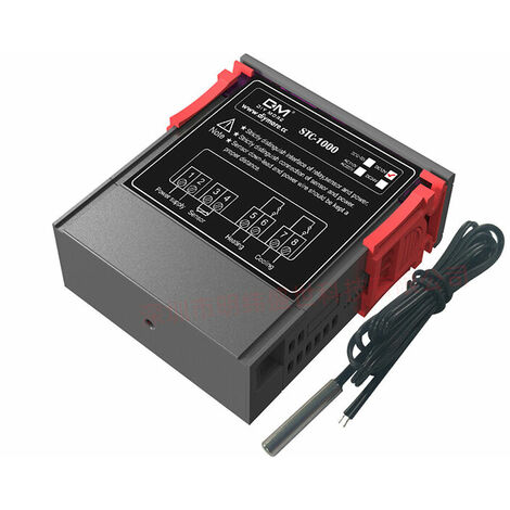 Contrôleur de température AC 110V-220V, thermostat numérique tout usage STC-1000 avec sonde de capteur de température, affichage Centigrade et Fahrenheit, chaleur / refroidissement 1 pièce 13Treize