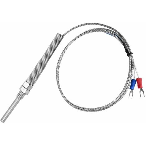 Contrôleur de Température, Capteur Thermocouple de Type K Filetage M8 Fil de Capteur de Température de Sonde de Thermocouple(1M)