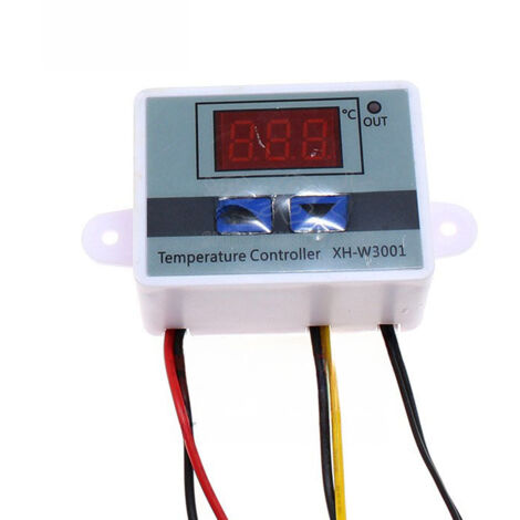 Contrôleur de Température, DC 12V 120W Module de Contrôleur de Température Numérique LED Module XH-W3001 Mini Commutateur de Thermostat Avec Sonde de Capteur Étanche