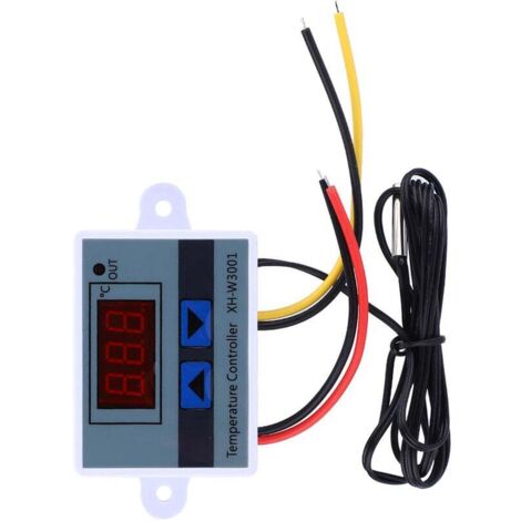 Contrôleur de Température, DC 12V 120W Module de Contrôleur de Température Numérique LED Module XH-W3001 Mini Commutateur de Thermostat Avec Sonde de Capteur Étanche