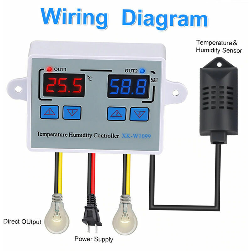 Contrôleur de température et d'humidité, AC110-220V