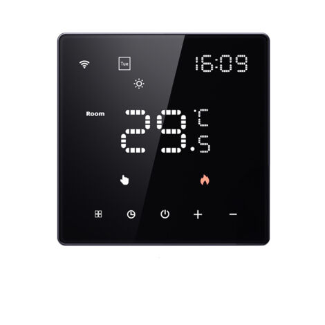 Contrôleur de température intelligent Tuya Wifi avec affichage numérique, thermostat multifonctionnel pour chaudière à eau/électrique/gaz, panneau de commande tactile, compatible avec