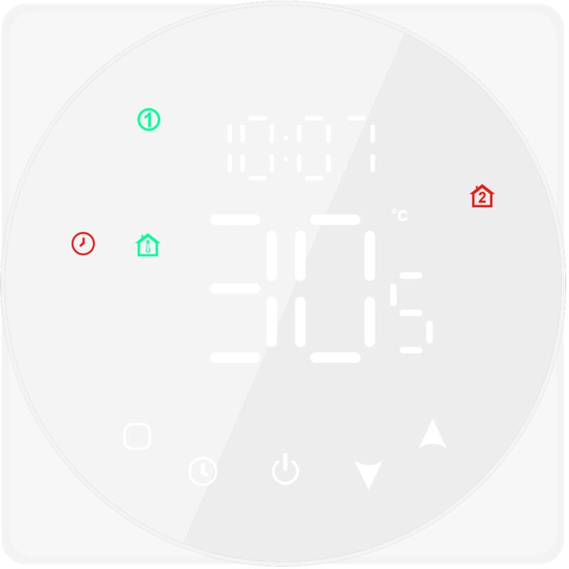 Lifcausal - Contrôleur de température intelligent Tuya WiFi avec écran lcd 5 a, écran tactile, chaudière à eau/gaz, thermostat, programmable