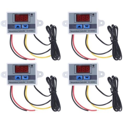 Contrôleur de température numérique LED 4 pièces Module de commutation de Thermostat de refroidissement et de chauffage 12V 120W
