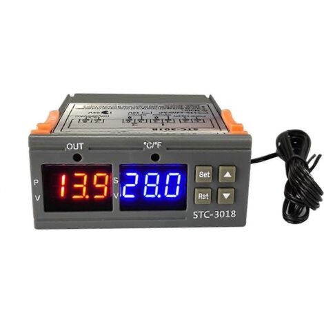 Contrôleur de température Stc-3018, thermostat à affichage numérique LED, capteur de thermostat pour carte de microcontrôleur de température (24 V)