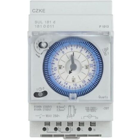 Contrôleur de temps SUL181D minuterie interrupteur horaire intervalle de 15 minutes contrôle toute la journée -12VAC/DCun ouvert un fermé12-380V250VAC16A