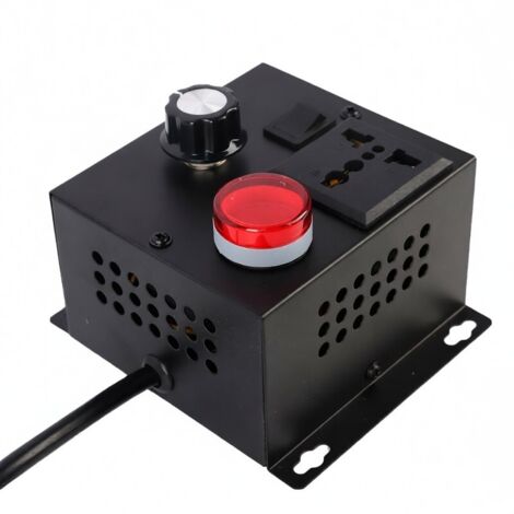 Contrôleur de tension variable compact 220 V CA 4000 W, portable, avec variateur de vitesse, de température et de lumière.