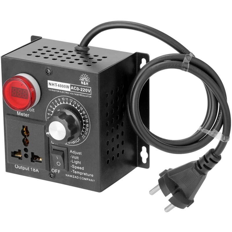 Contrôleur de tension Variable Compact, AC 220V, 4000W, Portable, vitesse, température, lumière, tension, variateur réglable