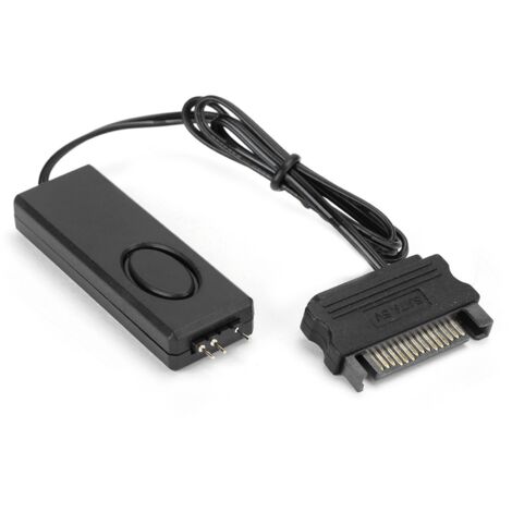 Contrôleur de Ventilateur et Éclairage ARGB avec Télécommande RF, 5V, Connecteur SATA, Noir