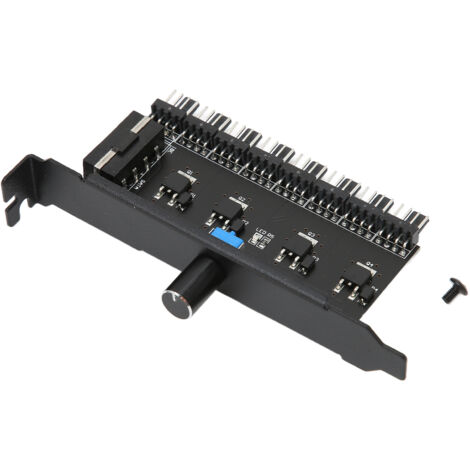 Contrôleur de Vitesse 8 Canaux pour Ventilateurs PC, 12V avec Connecteurs 3/4 broches et Molex IDE - Réglage Précis