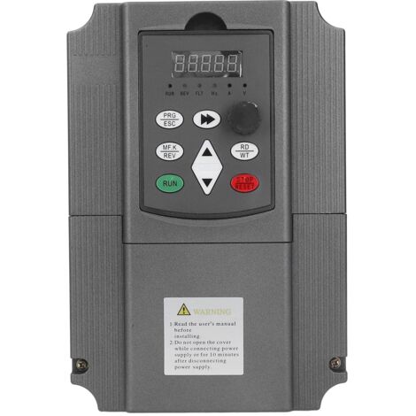 Contrôleur de Vitesse de Moteur 7.5KW Fréquence Variable Monophasé 220V à Triphasé 0‑380V, Onduleur