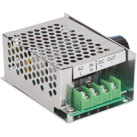 Contrôleur de Vitesse Moteur DC 10A 220V, Régulateur PWM pour Moteurs à Courant Continu, Sortie DC 10‑210V