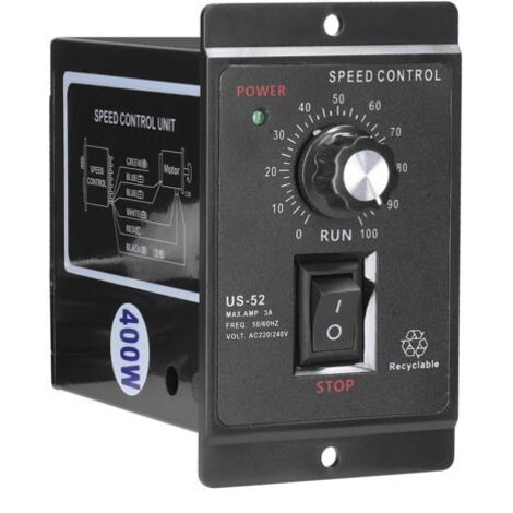 Contrôleur de vitesse pour moteur AC220V, contrôleur de vitesse numérique réglable PWM, 400W, contrôleur de vitesse miniature pour moteur AC US52.