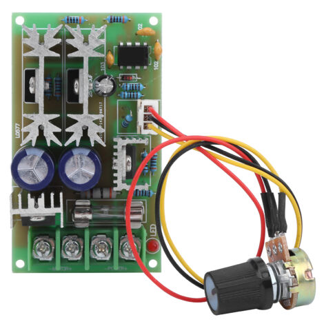 Contrôleur de Vitesse PWM 20A pour Moteur DC 10-60V, Alimentation 12V/24V/36V/48V, Carte de Commande Haute Puissance