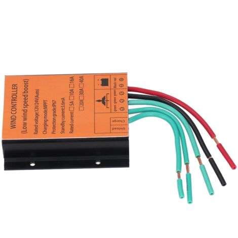 Contrôleur D'éolienne Boost, Correspondance Automatique de Batterie pour éolienne 12 V 24 V, Type élévateur 300 W-1 000 W, 16 A pour Protection contre les Surcharges, Alliage
