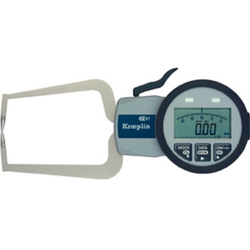 Kroeplin - Contrôleur d'Épaisseur : rapide à affichage analogique/numérique, Domaine d'utilisation : 0-50 mm, Plage de mesure 50 mm, Graduation de
