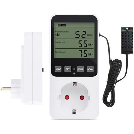 Prise Thermostat Digital 230V Avec Sonde – Minuteur Chauffage -40°C à +120°C Pour Aquarium, Serre, Incubateur