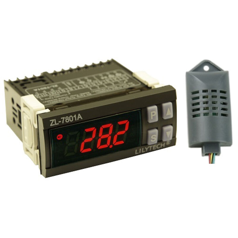 Lifcausal - Contrôleur d'humidité de température pid intelligent Thermomètre d'incubateur d'œufs automatique multifonction avec écran lcd et deux
