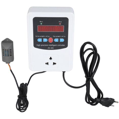 Contrôleur d'humidité numérique 1500 W avec écran LCD, boîtier en plastique, minuterie, pour la maison, la ferme et les serres (norme UE 220 V).